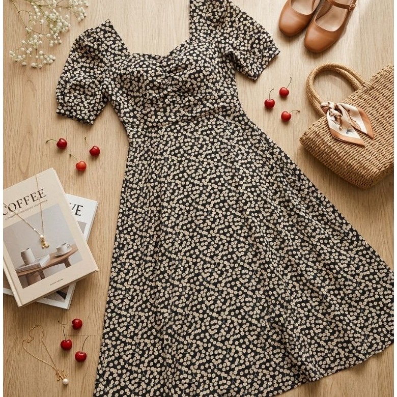 daster midi dress unik sexy cantik kekinian