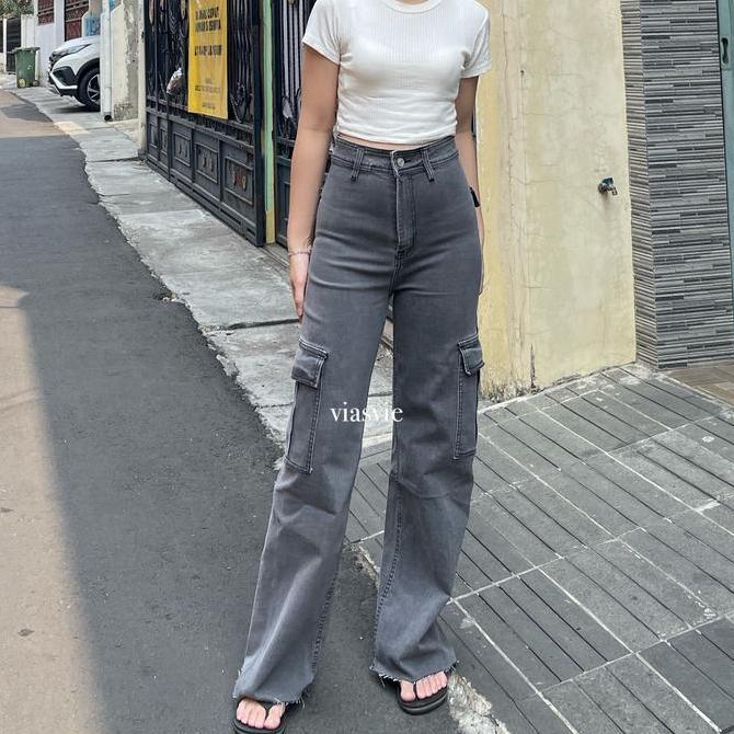 Viasvie - Robin Cargo Stretchy Jeans