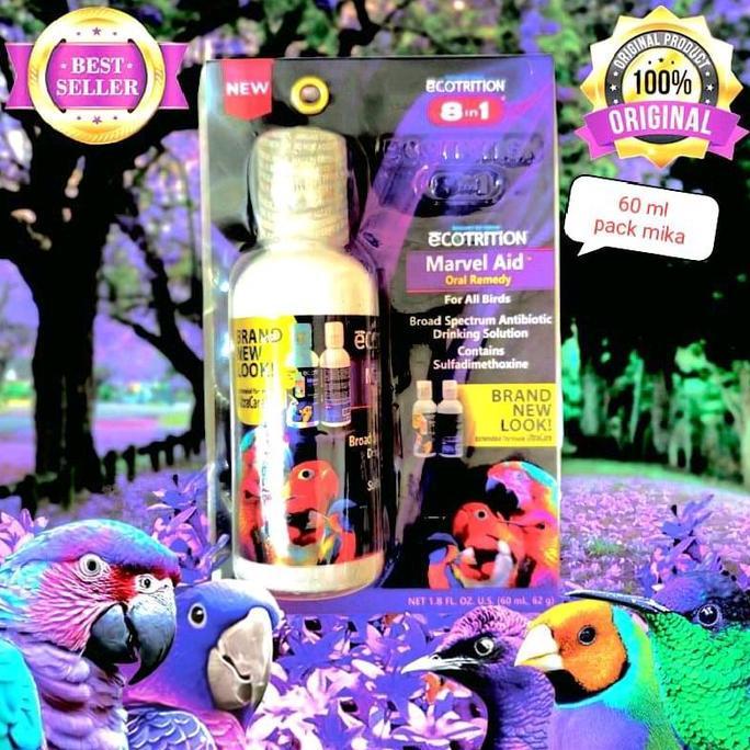 MARVEL AID (60 ML PACK MIKA) OBAT SEMUA BURUNG ANTIBIOTIK CAIR MARVEL AID