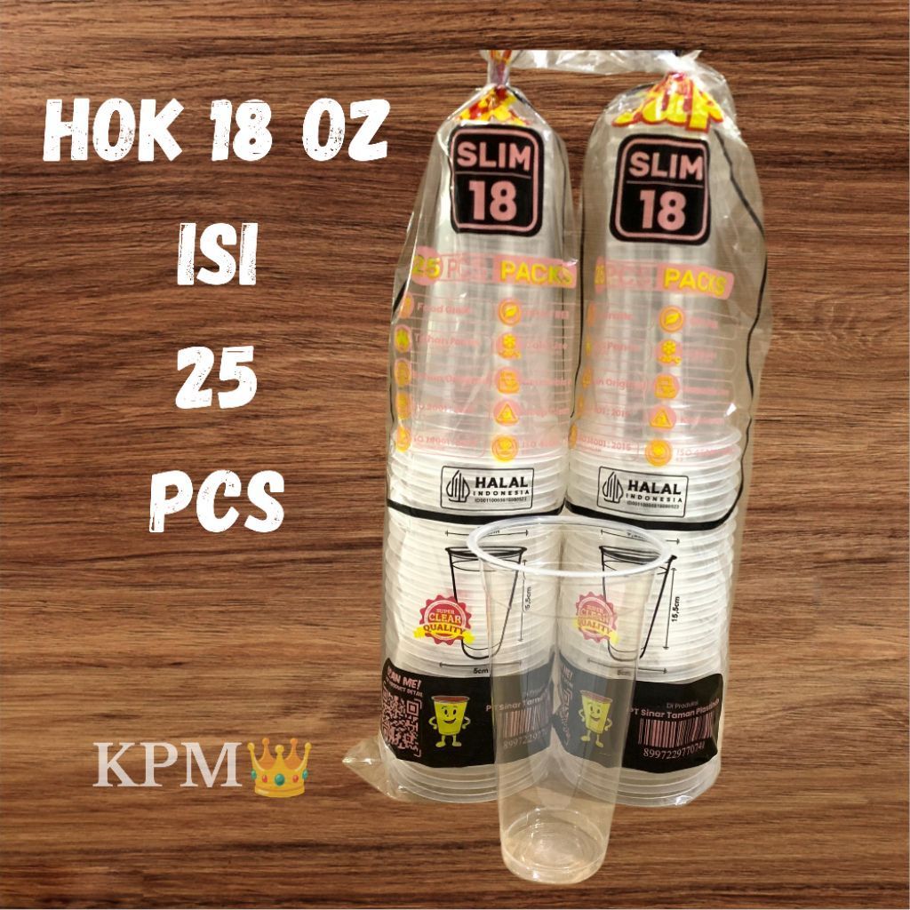 Cup Gelas Hok 18 oz Slim