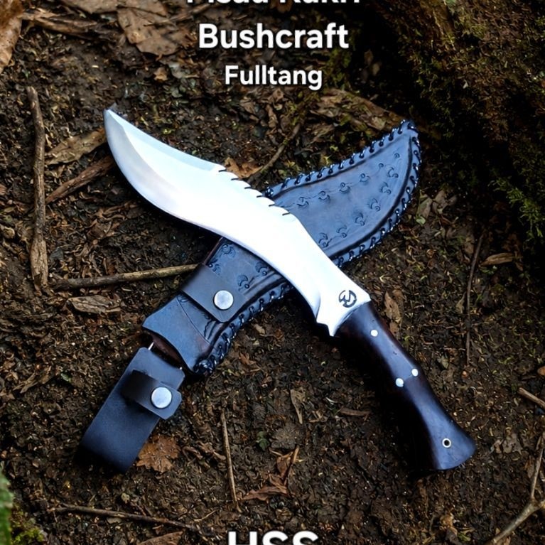 COD Pisau Bushcraft Kukri Survival Hss Fulltang Taktikal Outdoor LPANERI