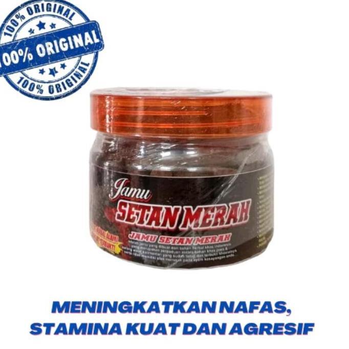 JAMU SETAN MERAH BOTOL TOPLES JAMU AYAM JAGO STAMINA AGRESIF AYAM JAGO