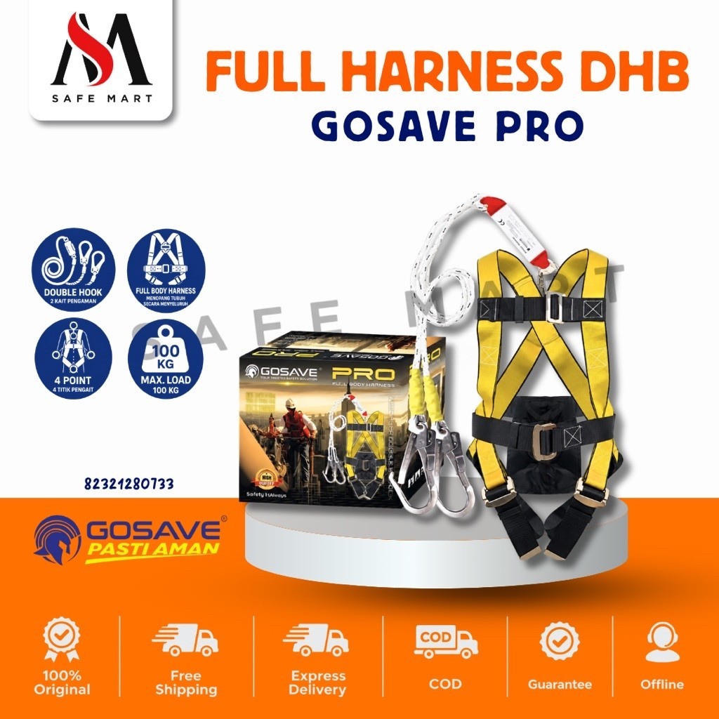 [Gosave Pro] Original Full body harness Double Hook Gosave Pro