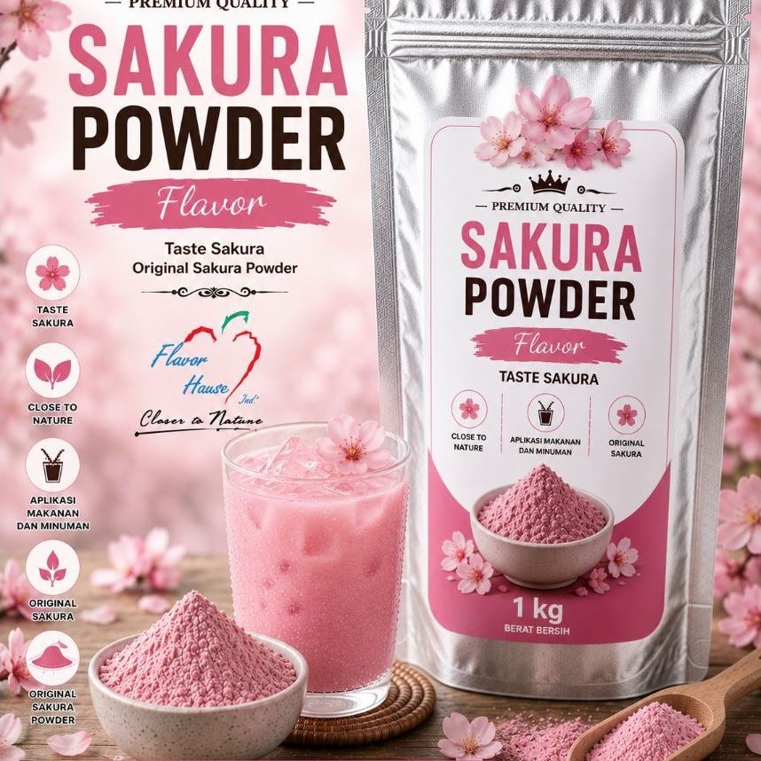 Sakura Powder Flavor (Coloured) (pure flavour, biang powder)