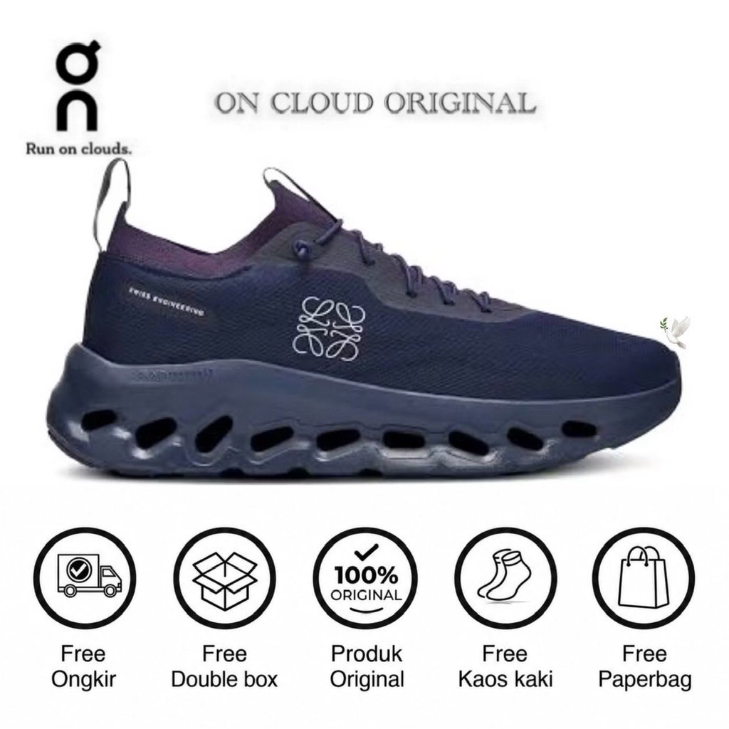 SEPATU PRIA WANITA ON RUNNING CLOUDTILT X LOEWE ALL NAVY  SPORTY