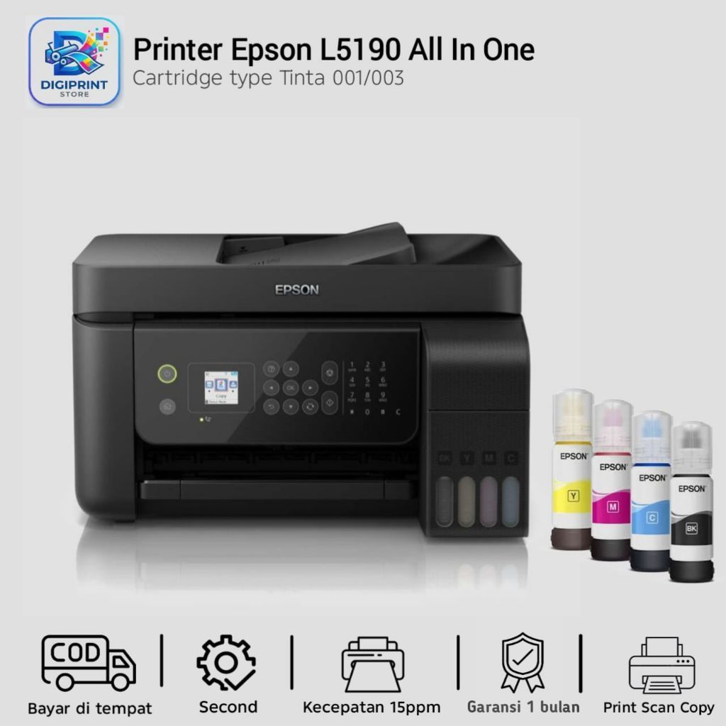 Printer Epson L5190 Wifi All In One bekas siap pakai