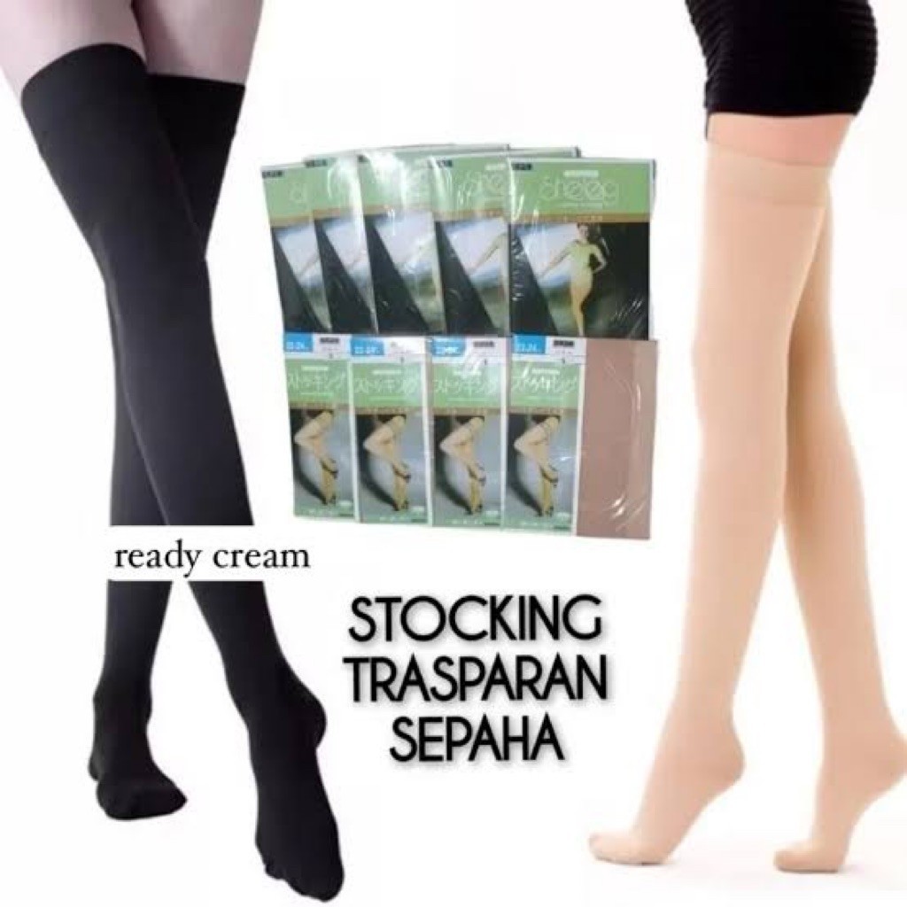 Stoking Wanita Sepaha Hitam - Lembut, Elastis, Menyerap Keringat
