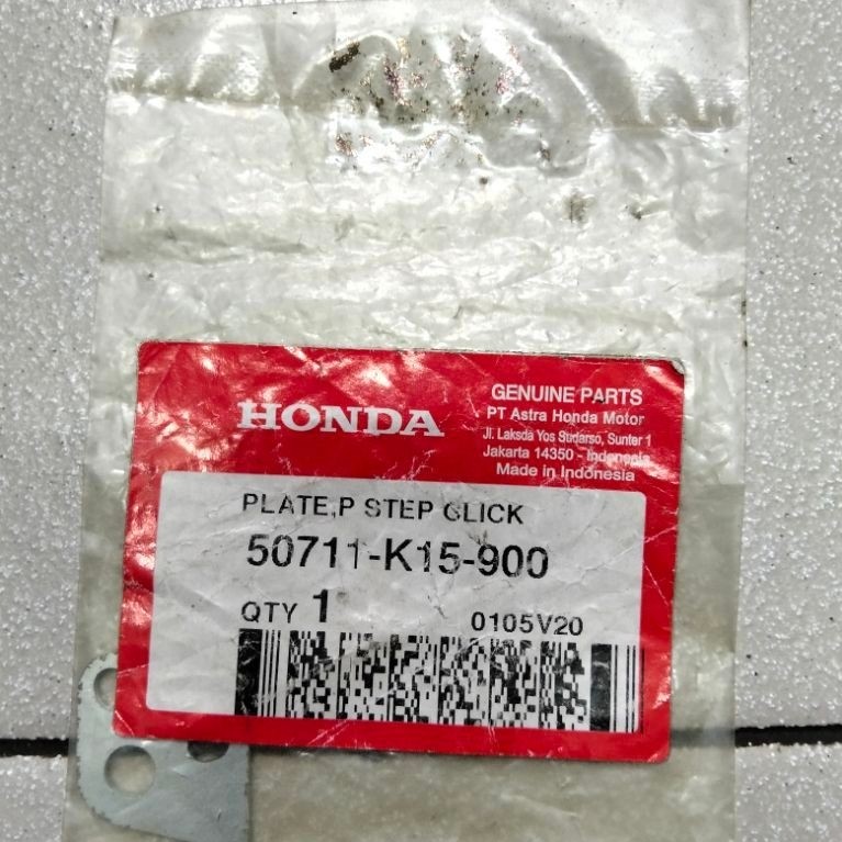 50711K15900 – DUDUKAN PLATE STEP, DUDUKAN PLATE FOOT STEP BELAKANG, PLATE P STEP CLICK ALL CB, SONIC