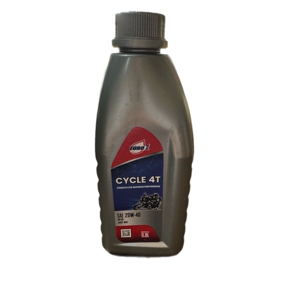 Oli Euro 1 Cycle 4T SAE 20W-40 API SG JASO MA2 0.8L Oli Motor Bebek