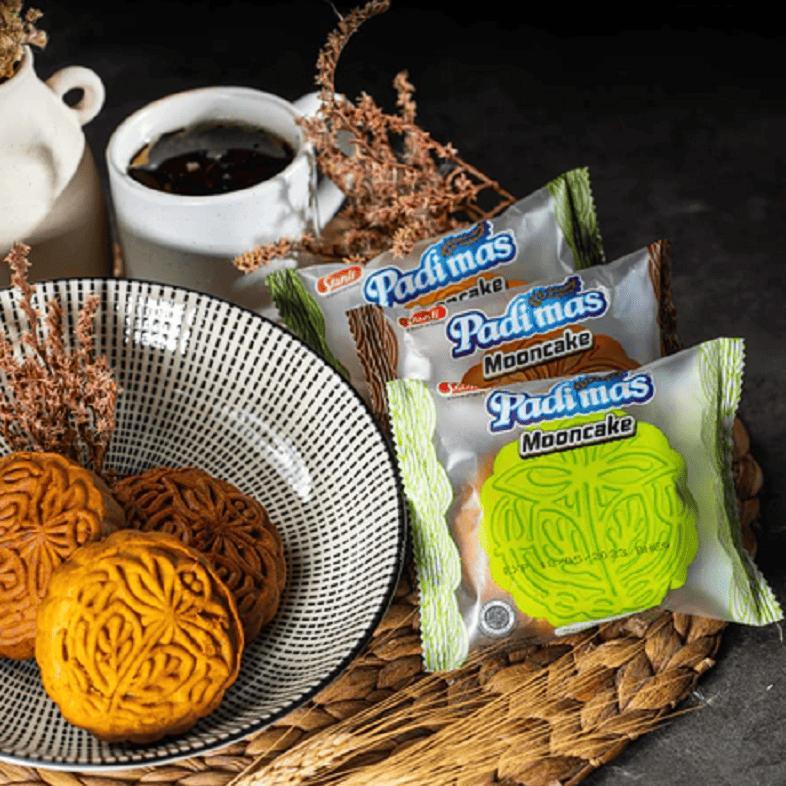 Ready Padimas Mooncake (Kue Pia/Kue Bulan) Kacang Cokelat & Kacang Hijau 1 Dus Isi 60 Pcs