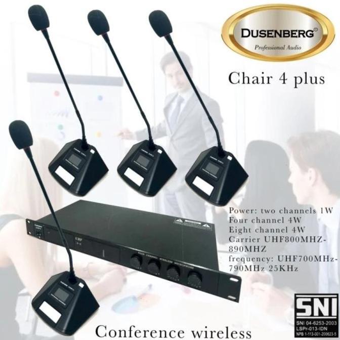 Mic Wireless Confrence Dusenberg Chair 4 + Original 4 mic Meja wireless Original