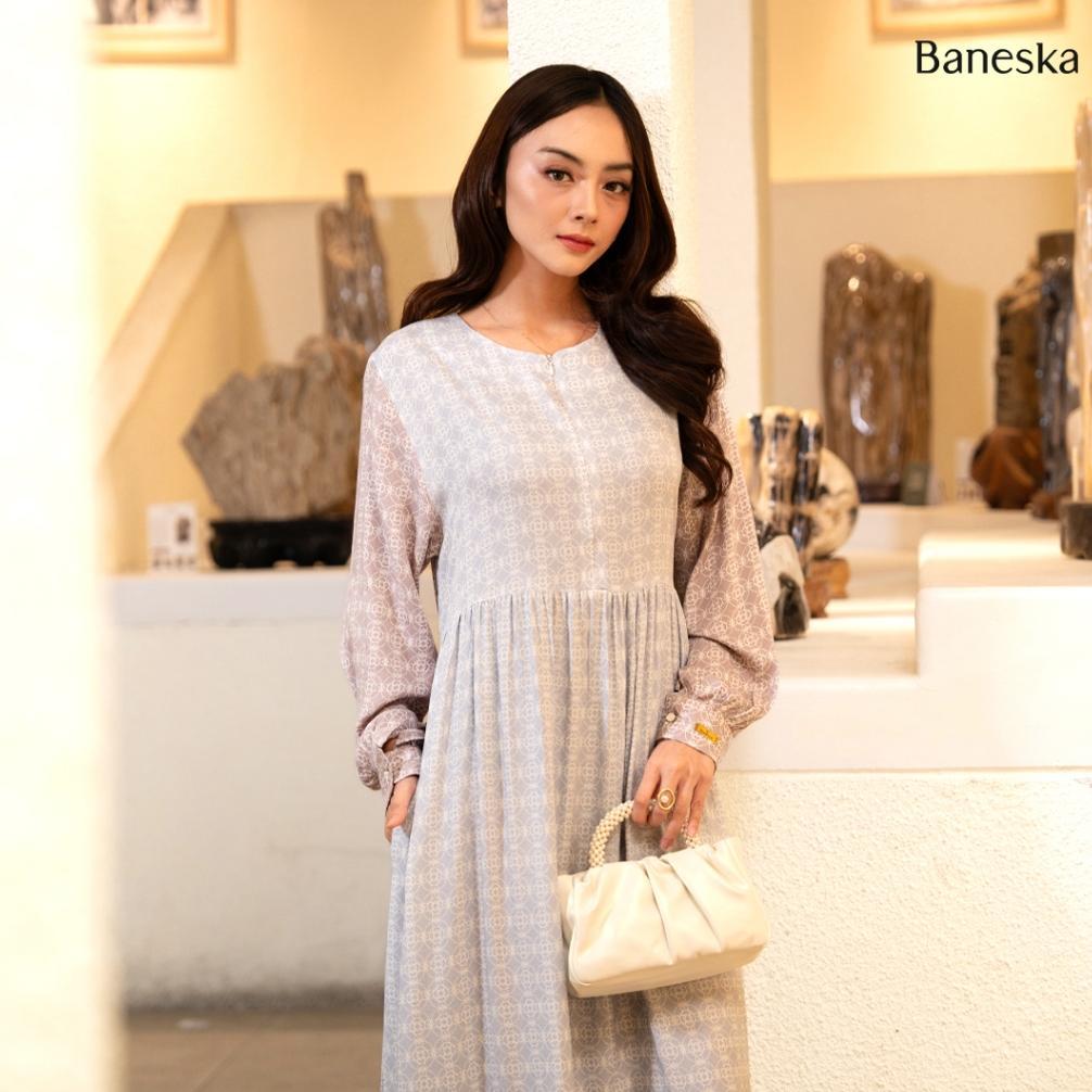 Promo Baru Baneska Gamis Alkaya Series | Dress Warna Pastel Cantik | Dress Kekinian Terbaru 2025