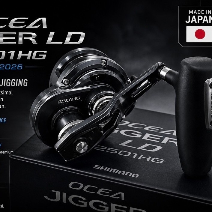 REEL OH SHIMANO OCEA JIGGER LD 2501HG BERGARANSI