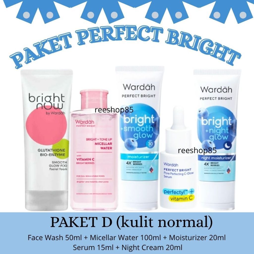 Wardah Perfect Bright Paket Lengkap Skincare Wardah 1 Paket Lengkap Glowing