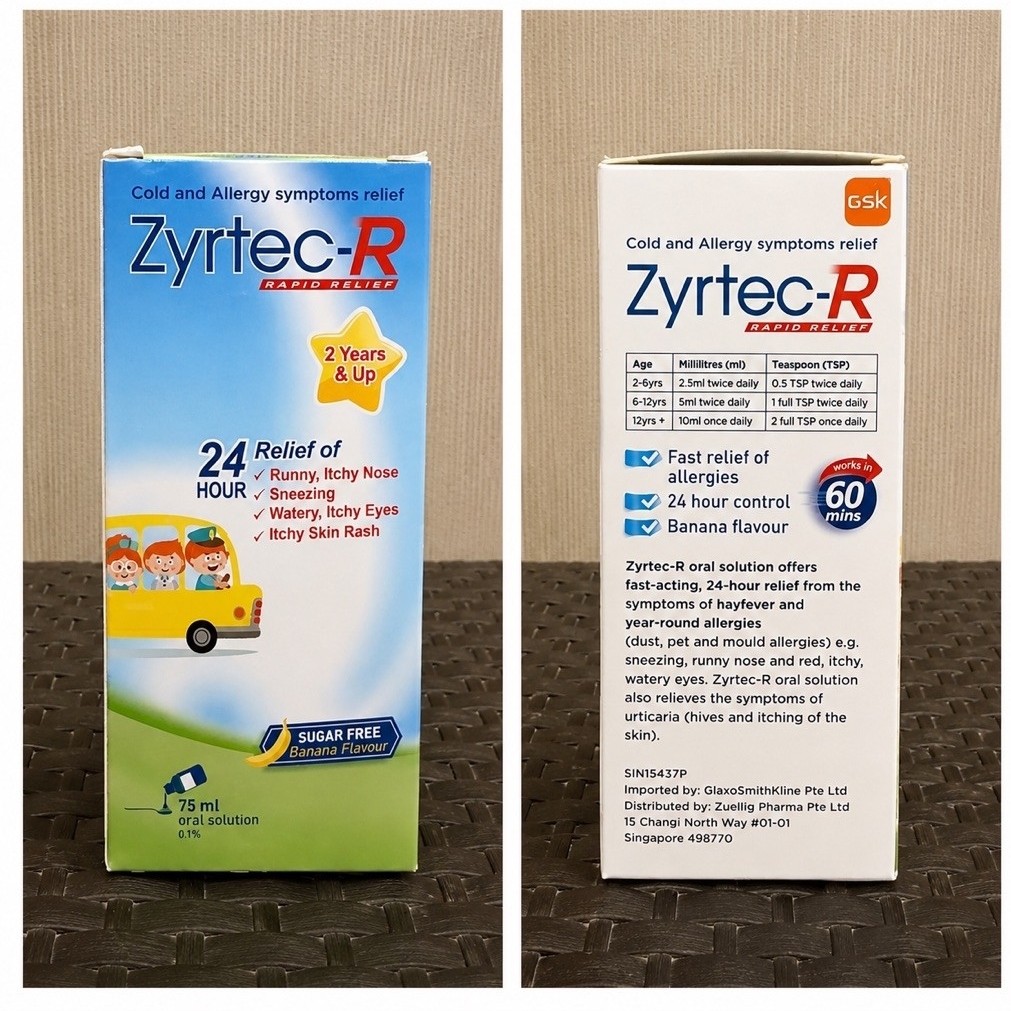 Zyrtec-R Rapid Relief Liquid 75ml Obat Alergi Demam Cold Allergy Symptoms Relief