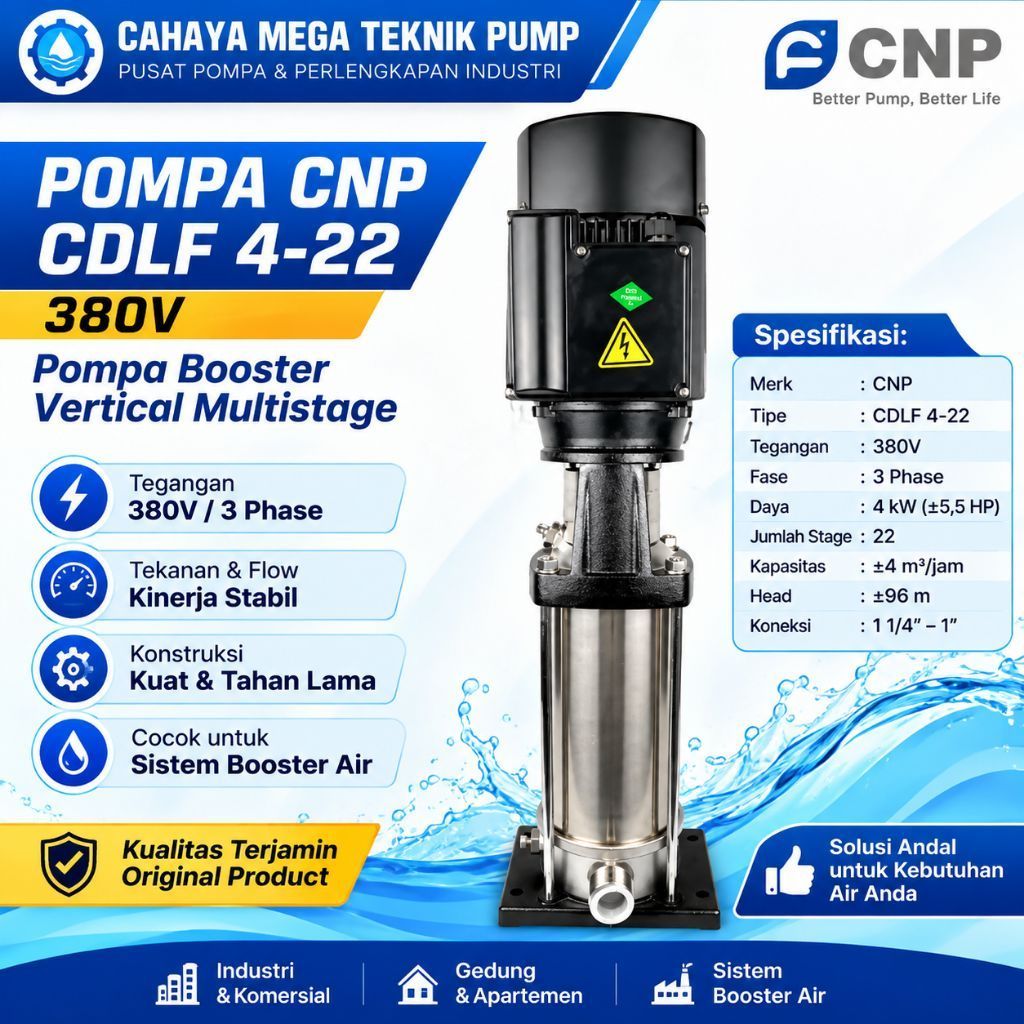 pompa CNP CDLF 4-22 380V pompa booster vertical multistage