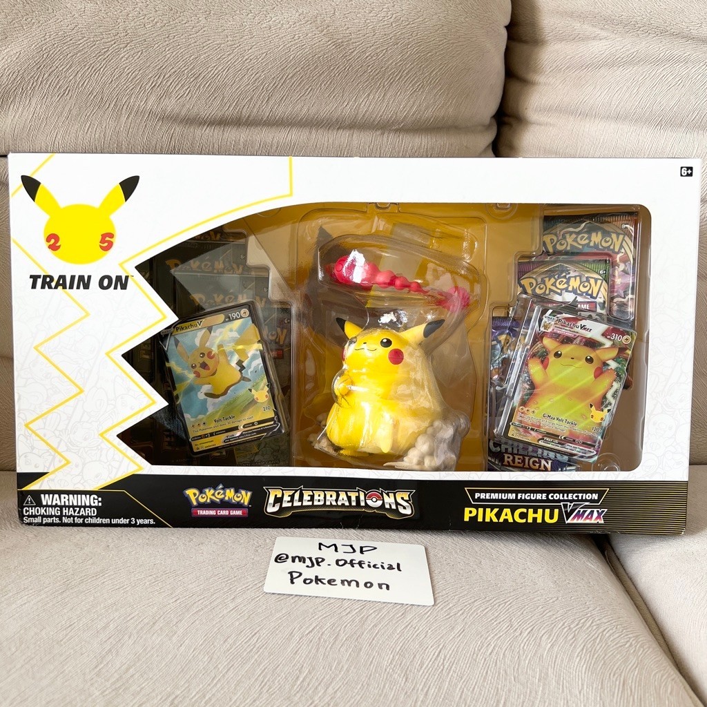 Pokemon English Celebrations Pikachu VMAX Premium Figure Collection Box TCG Kartu Pokemon Inggris En