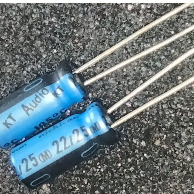 Elco Nichicon 22uf 25v Kapasitor elktrolite Nichicon Audio Grade KA