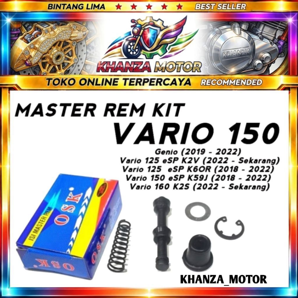 MASTER KIT VARIO 150/SEAL MASTER REM DEPAN VARIO 150 ESP/125 ESP/125 LED/GENIO SEAL MASTER REM GENIO