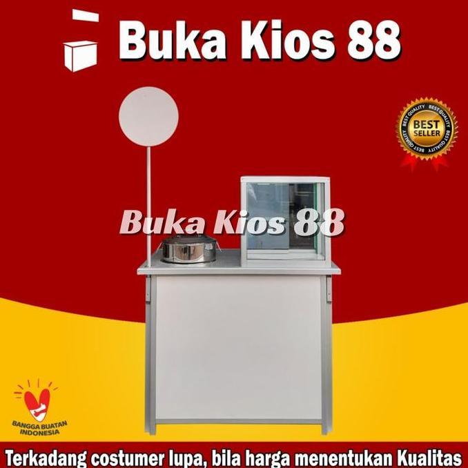 Terlaris Booth Portable Polos + Etalase + Dandang Bakso P. 100 L.60 T. 80