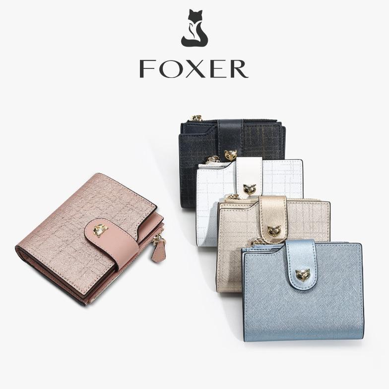 TERMURAH FOXER Dompet Wanita Dompet Pendek Dompet Kulit Asli