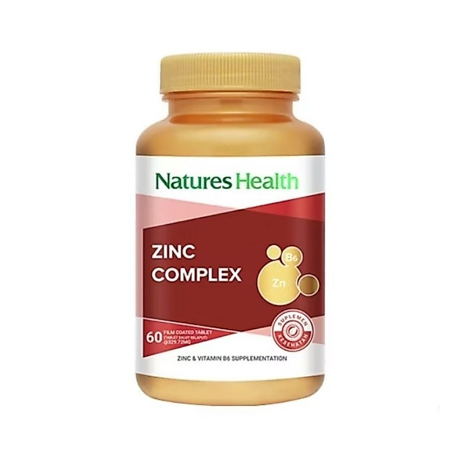 Natures Health Zinc Complex Zinc & Vitamin B6 60 Tablet original #babykids #suplemenbayi