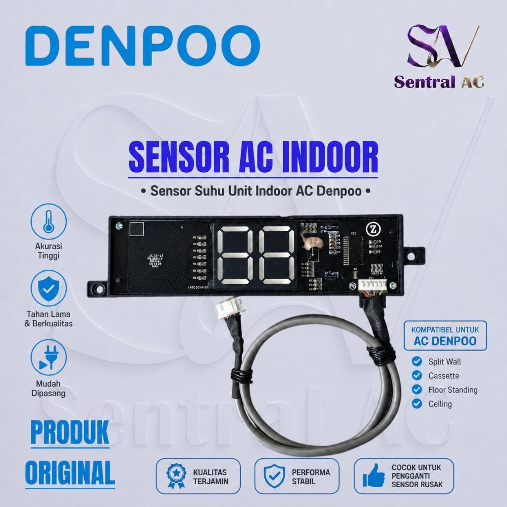 Sensor AC Indoor Denpoo R410 DDS-155CI Original | Sensor Suhu Unit Indoor AC Denpoo | Sparepart AC