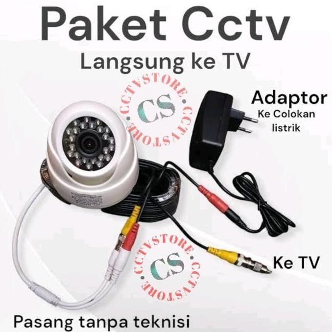 Espio - Paket Cctv Langsung Ke Tv Paket 1 Kamera Cctv Langsung Ke Tv Plug N Play Paket Cctv Indoor L