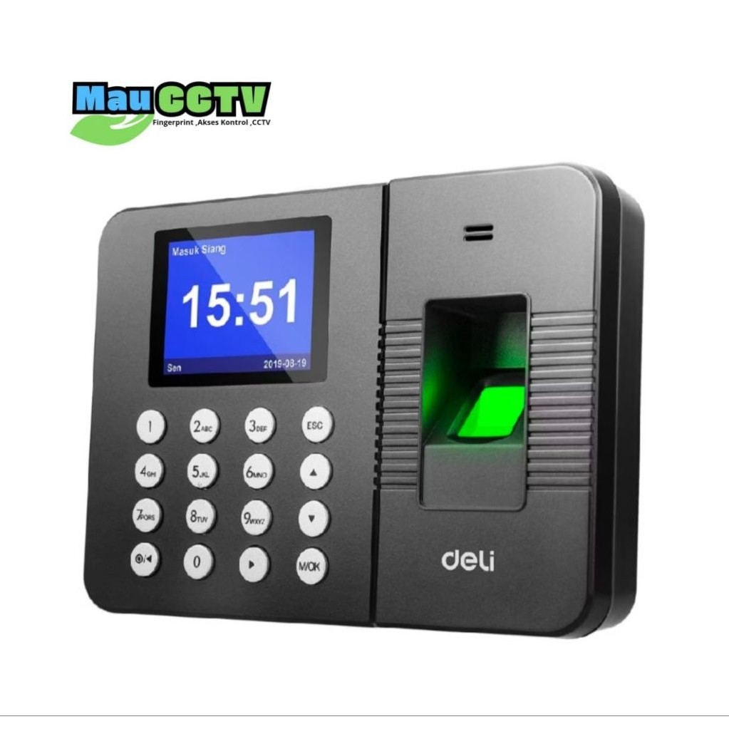 Mesin Absensi Deli E3960 | Absensi Sidik Jari Automatis Laporan Excel