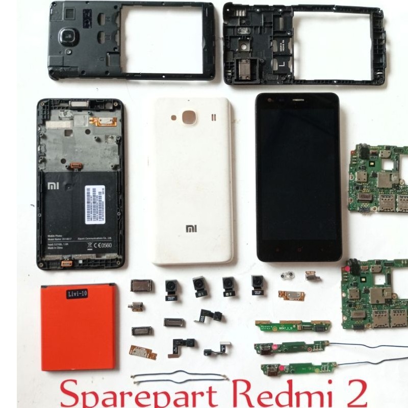 Sparepart Xiaomi Redmi 2 2S Original Copotan speaker atas  getar  buzer  flexi ui  baterai  kamera d