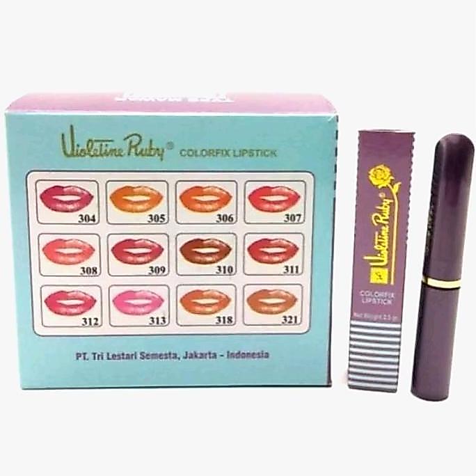 Sb22 Violetine Ruby Colorfix Lipstick - Lipstick Valentine Ruby Lipstik Bibir Waterproof Lasting