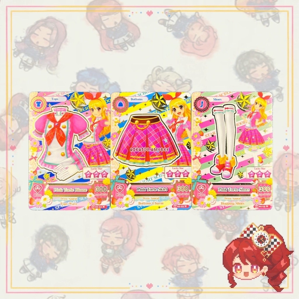 Aikatsu ID Ver Pink Torte Card Set Ichigo Hoshimiya