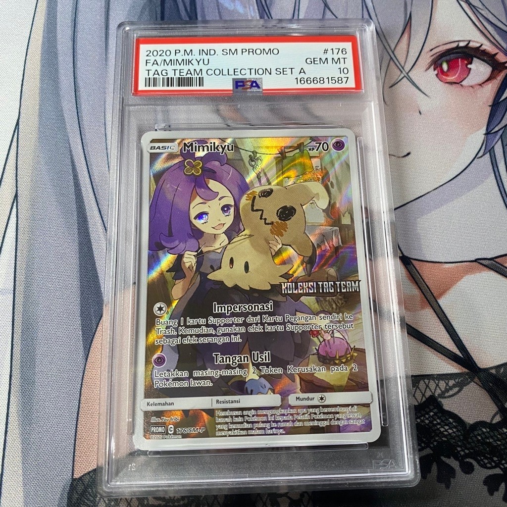 PSA 10 Mimikyu CHR ID SM-P Sun & Moon Tag Team Collection Set A Promo / Dream League - Kartu Pokemon
