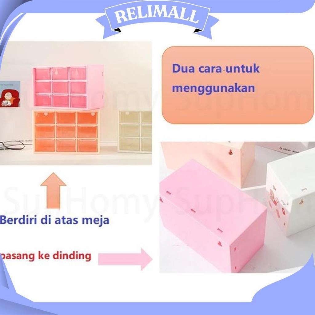 9 Laci Mini Rak Mini Kotak Aksesoris Kotak Laci Mini Container rak kecil aesthetic Laci Kecil dengan