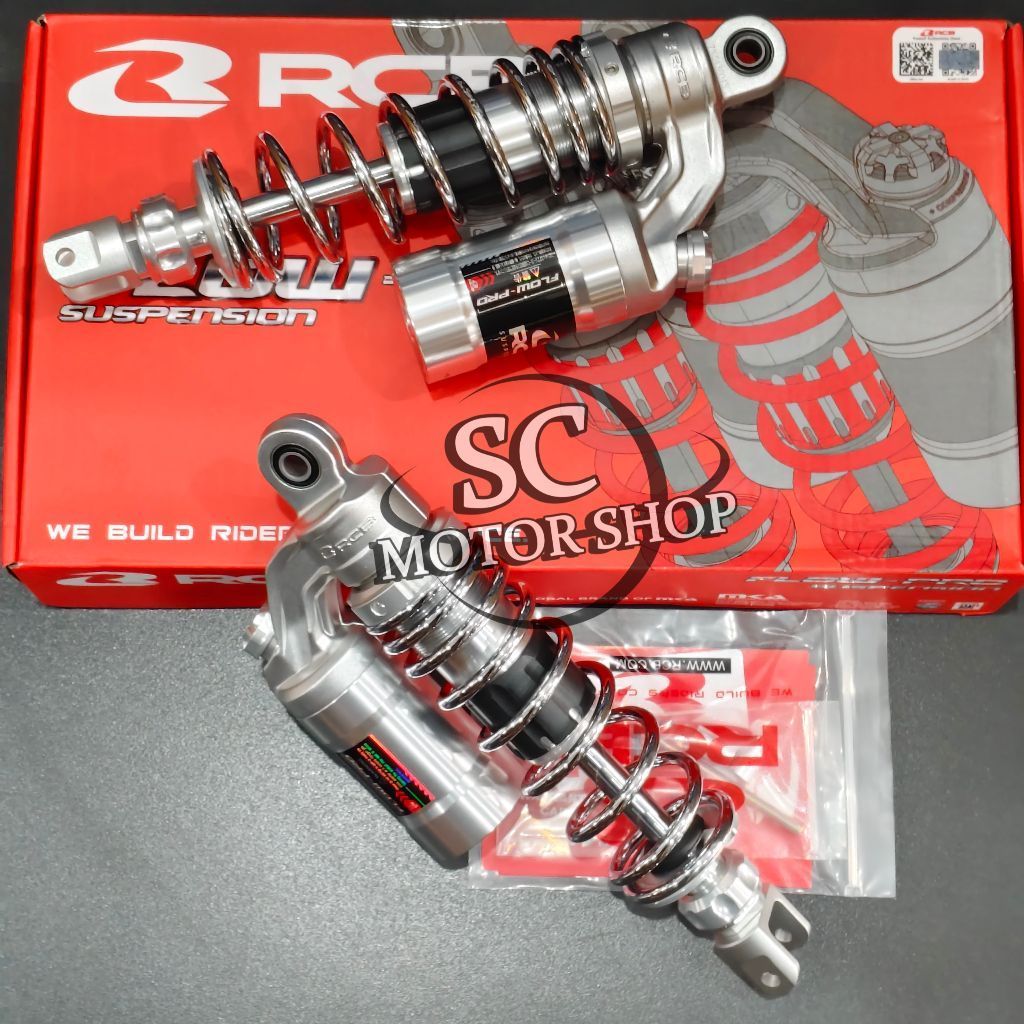 Shock tabung RCB racing boy flow pro chrome series pcx 150 - pcx 160 - adv 150 - adv 160 - aerox 155