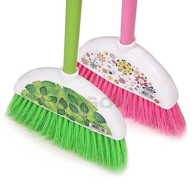 new Sapu Nilon Bunga Sapu Plastik warna Sapu Lantai Broom pink Nagoya 810