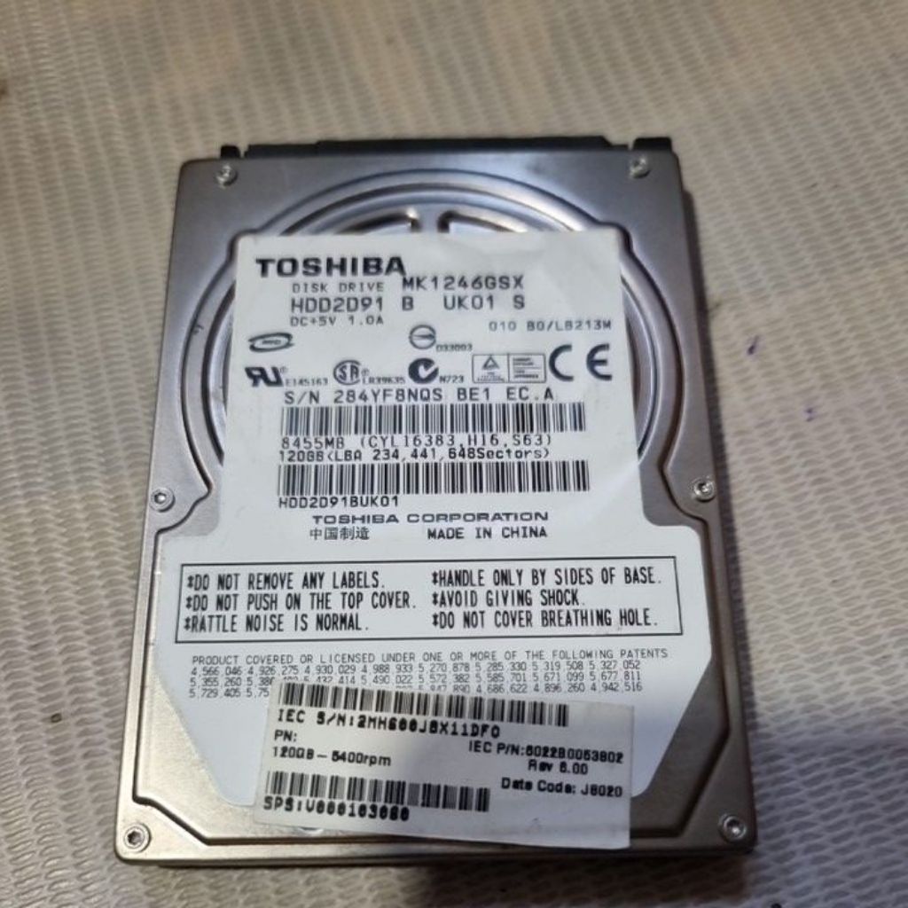 HDD Laptop 2.5" 120gb-160gb Health 100%