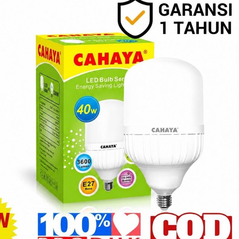 CAHAYA - Lampu LED Tbulb 40 Watt Cahaya Putih / Lampu 40 watt