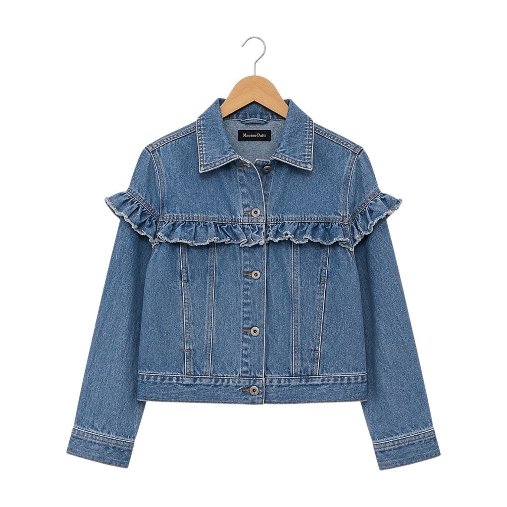(XS) Denim Jacket Massimo Dutti