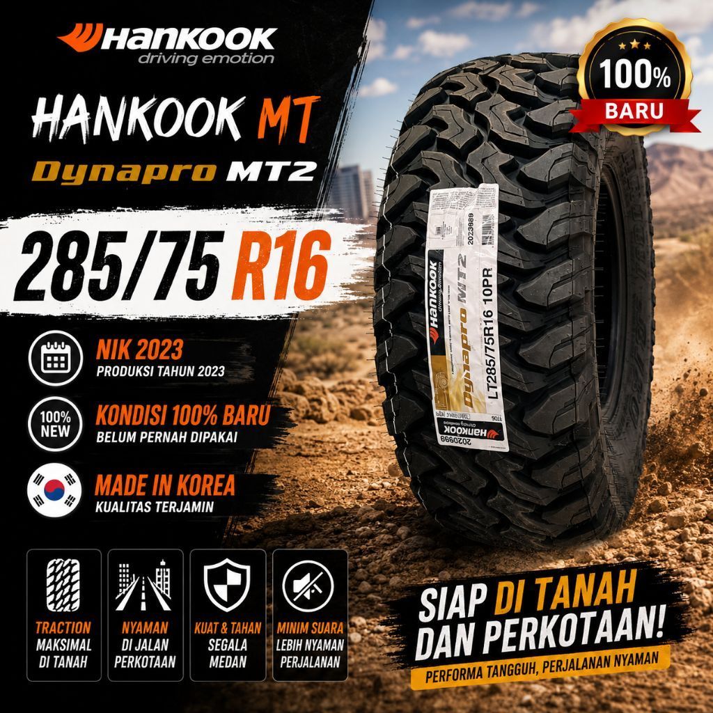 ban 285 75 16 Hankook dynapro MT made in korea