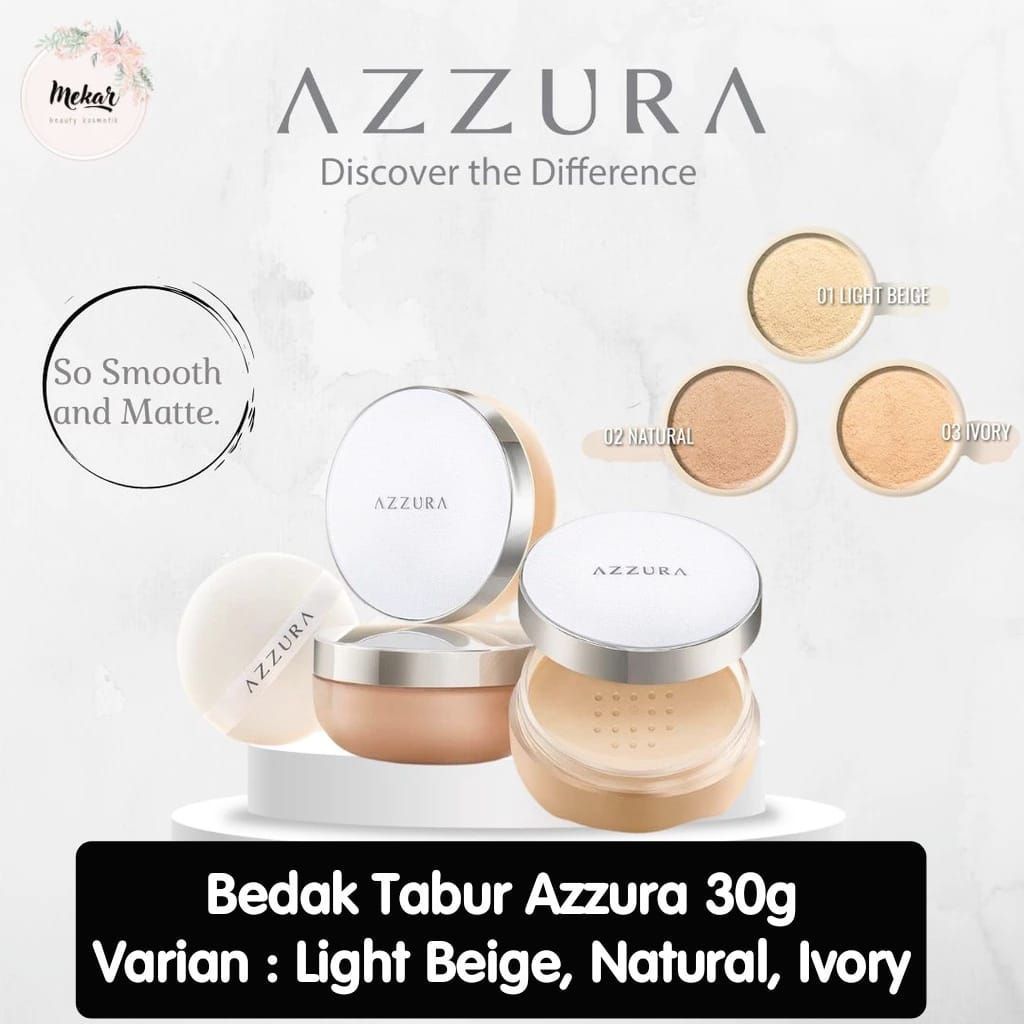 (1pcs) Azzura Loose Powder (Natural) Wajah Azura Bedak Tabur Muka 30g (Expired 2029)