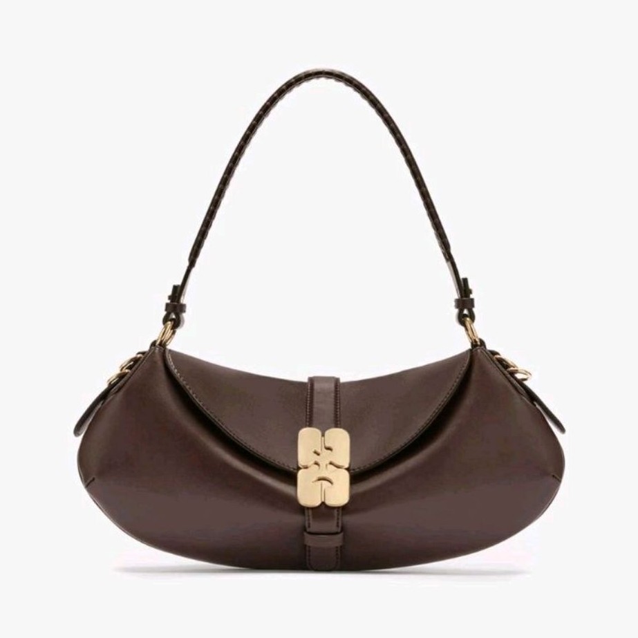 GANNI WOMEN'S BAGS - GANNI B-KAT BAG - CHICORY COFFEE