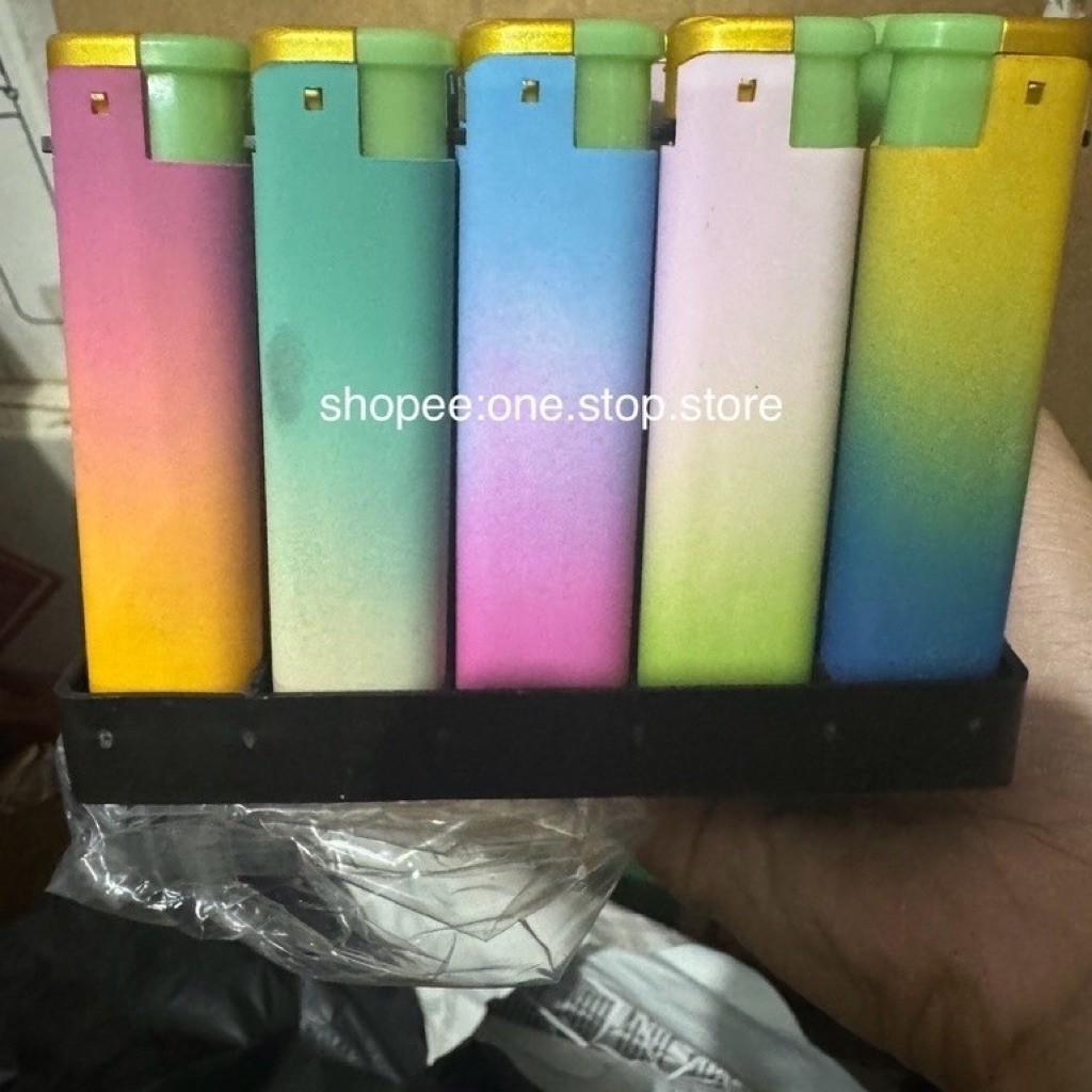 Korek Magnit Bara Windproof Pastel Rainbow Color Metro Lighter GM-110