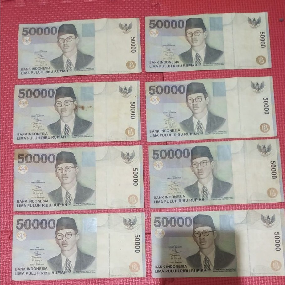 Uang kertas Bank Indonesia 50.000 Rupiah uang lama uang jadul