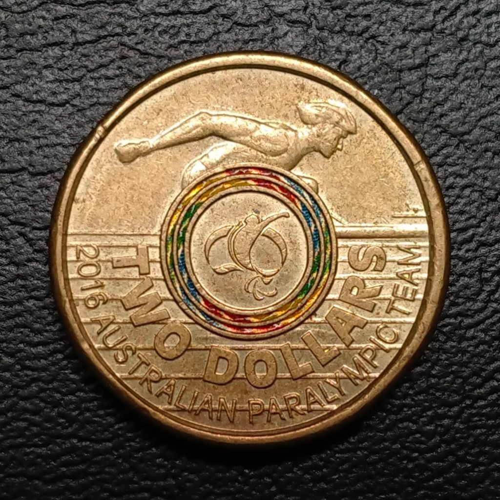 Koleksi Koin Australia 2 Dollar Coloring Coin Paralimpiade 2016