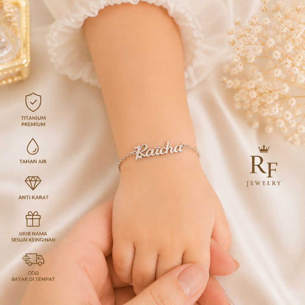 Gelang Nama titanium Gelang anak/Bayi Gelang Baby