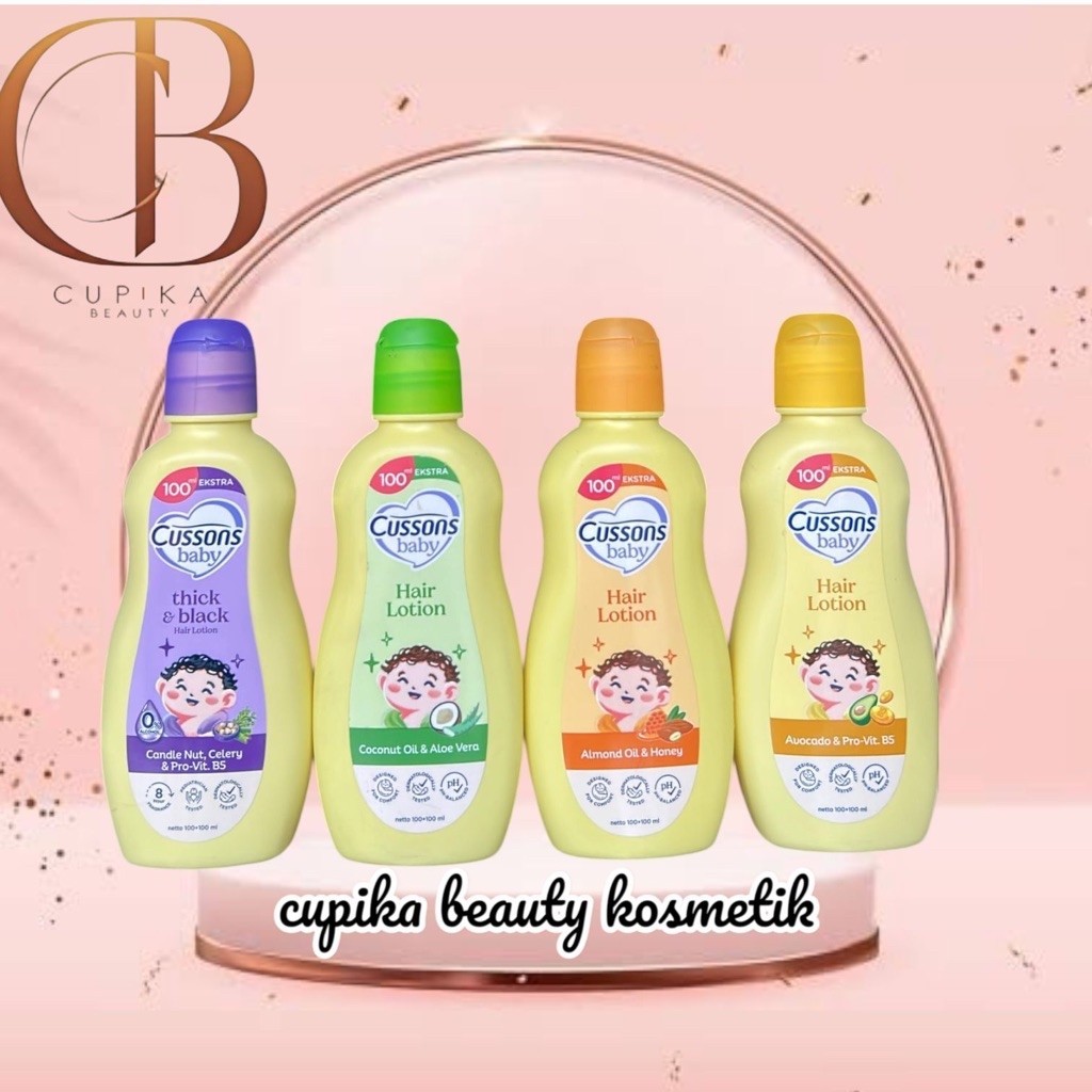 ce.pz} CUSSONS BABY hair lotion 100+100 ml  - mild formula untuk rambut lebat dan hitam