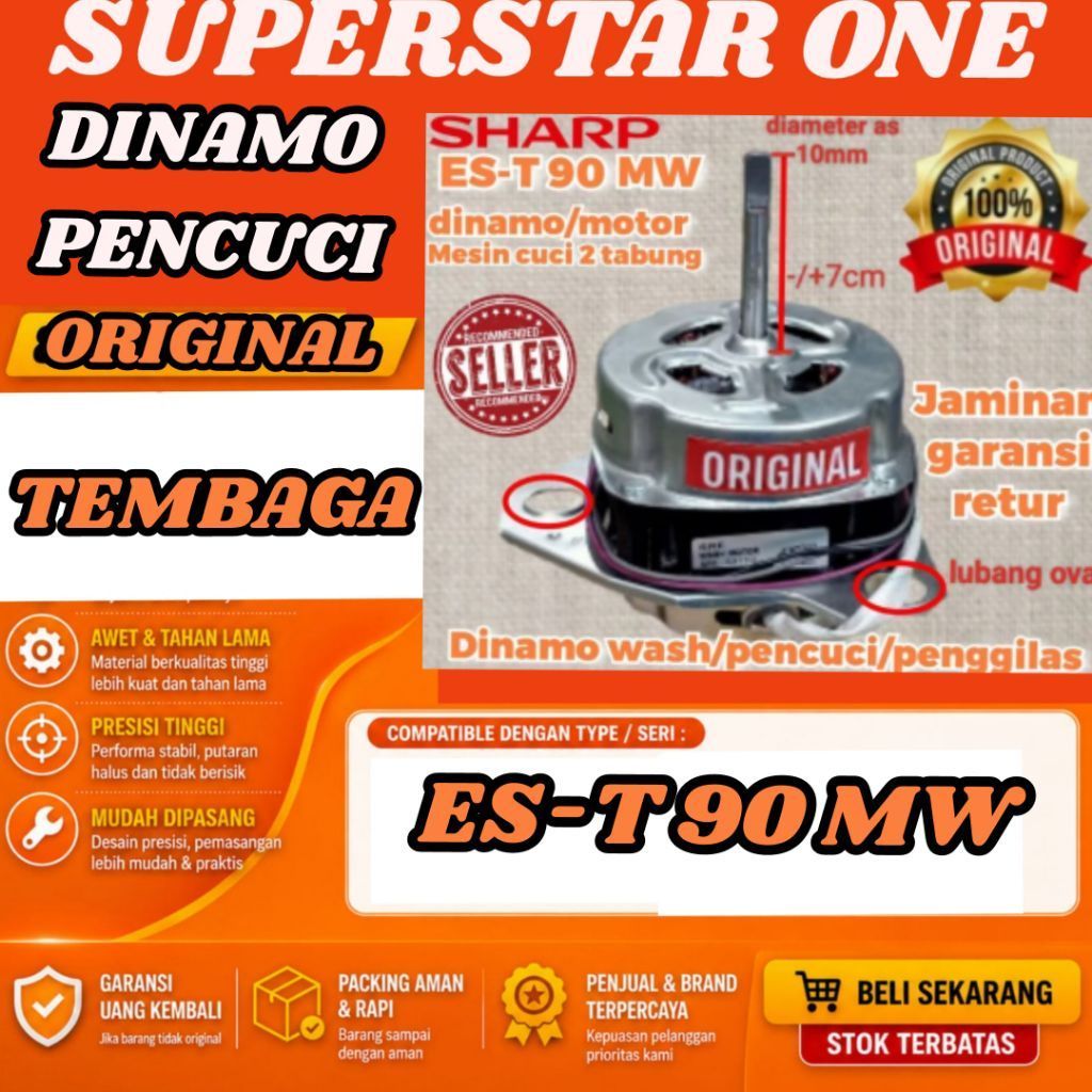Dinamo/motor pencuci/wash mesin cuci sharp ES-T 90 MW/EST 90 MW/ES-T90MW