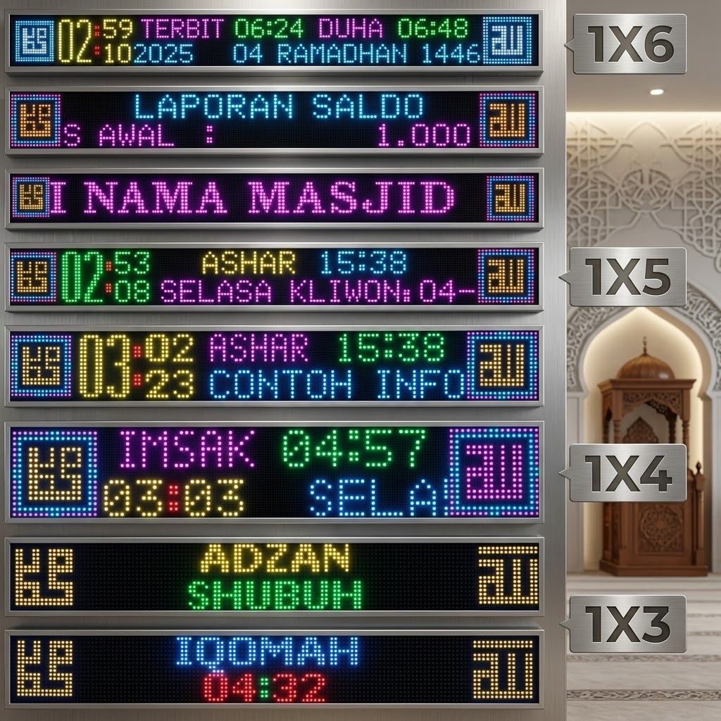 CONTROLLER JWS MULTI P10RGB 1x1 sampai 1x6 PANEL, AUTO TARTIL