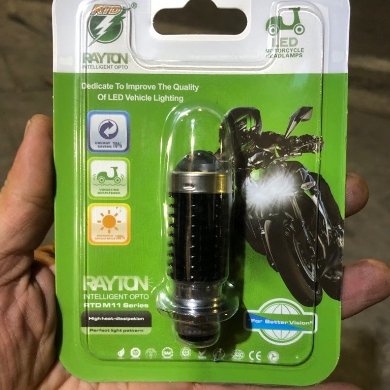 Lampu LED RTD H6 M11S - Cahaya Putih-Kuning, Lensa Fokus, Desain Simpel